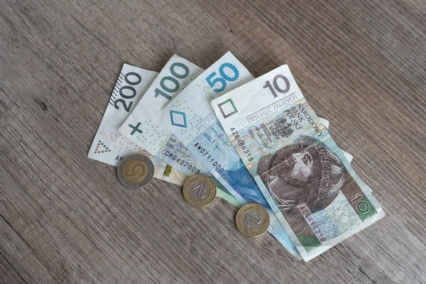 Polonya zloti banknotları. Polonya parası. PLN