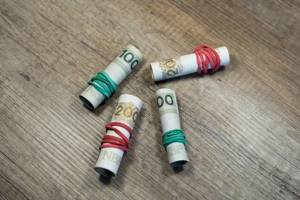 Polonya zloti banknotları. Polonya parası. PLN