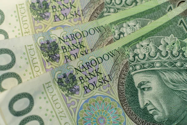 Polish Zloty Banknotes Polish Money Pln — Stock Photo, Image