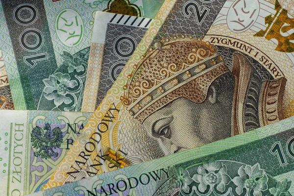 Polish Zloty Banknotes Polish Money Pln — Stock Photo, Image