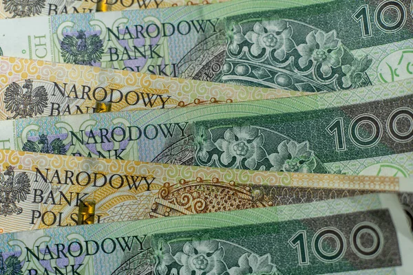 Polish Zloty Banknotes Polish Money Pln — Stock Photo, Image
