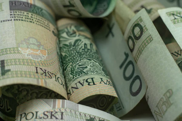 Polonya zloti banknotları. Polonya parası. PLN