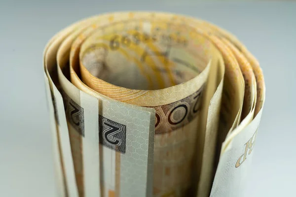 Polonya zloti banknotları. Polonya parası. PLN