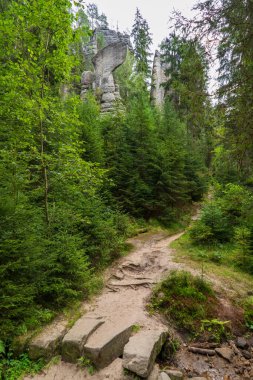 Adrspach Ulusal Parkı - Teplice harika. Rock Kasabası. Çek Cumhuriyeti