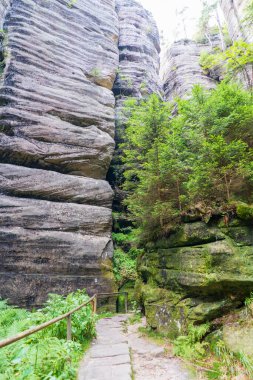 Adrspach Ulusal Parkı - Teplice harika. Rock Kasabası. Çek Cumhuriyeti