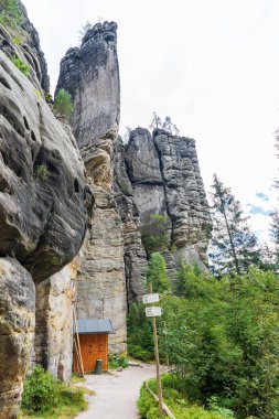 Adrspach Ulusal Parkı - Teplice harika. Rock Kasabası. Çek Cumhuriyeti