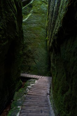 Adrspach Ulusal Parkı - Teplice harika. Rock Kasabası. Çek Cumhuriyeti