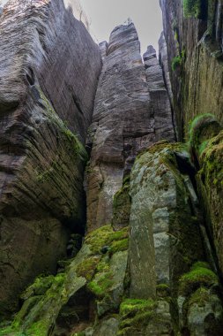 Adrspach Ulusal Parkı - Teplice harika. Rock Kasabası. Çek Cumhuriyeti