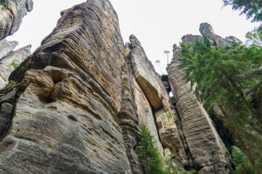 Adrspach Ulusal Parkı - Teplice harika. Rock Kasabası. Çek Cumhuriyeti