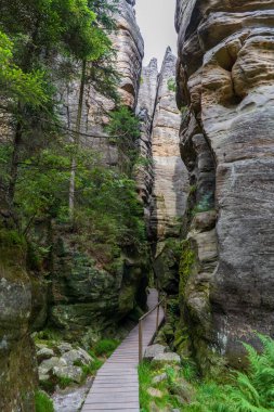 Adrspach Ulusal Parkı - Teplice harika. Rock Kasabası. Çek Cumhuriyeti
