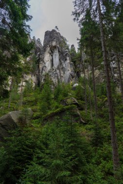 Adrspach Ulusal Parkı - Teplice harika. Rock Kasabası. Çek Cumhuriyeti