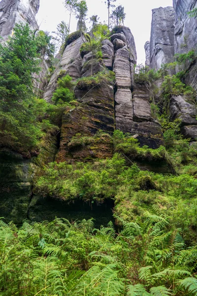 Parco Nazionale Adrspach Rocce Teplice Rock Town Repubblica Ceca — Foto Stock