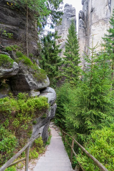 Parco Nazionale Adrspach Rocce Teplice Rock Town Repubblica Ceca — Foto Stock