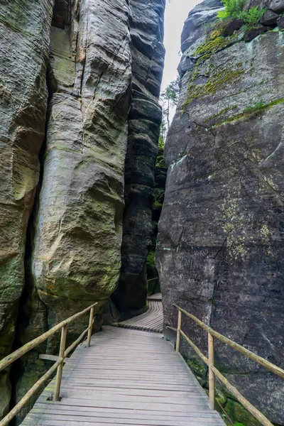 Parco Nazionale Adrspach Rocce Teplice Rock Town Repubblica Ceca — Foto Stock