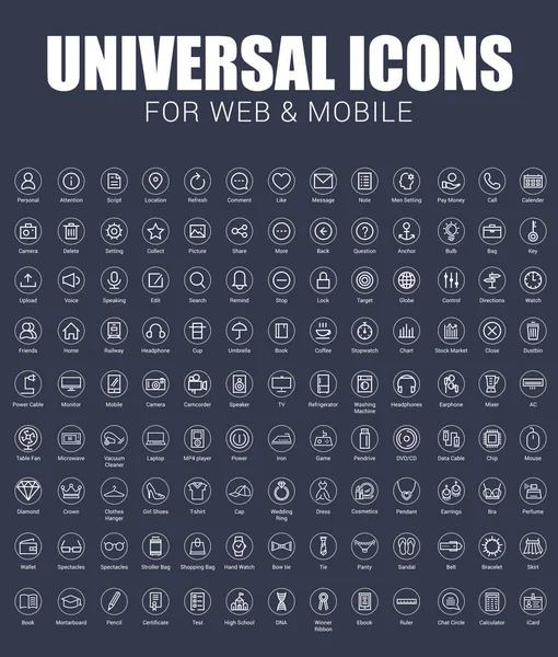 Web ve mobil için evrensel simgeler kümesi