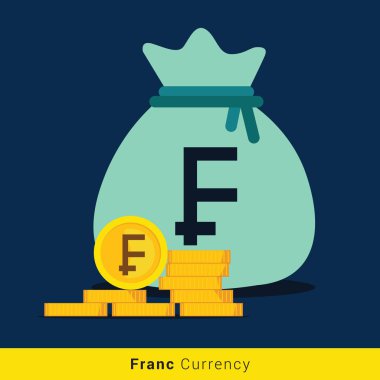 Franc Money çanta simgesi ile işareti
