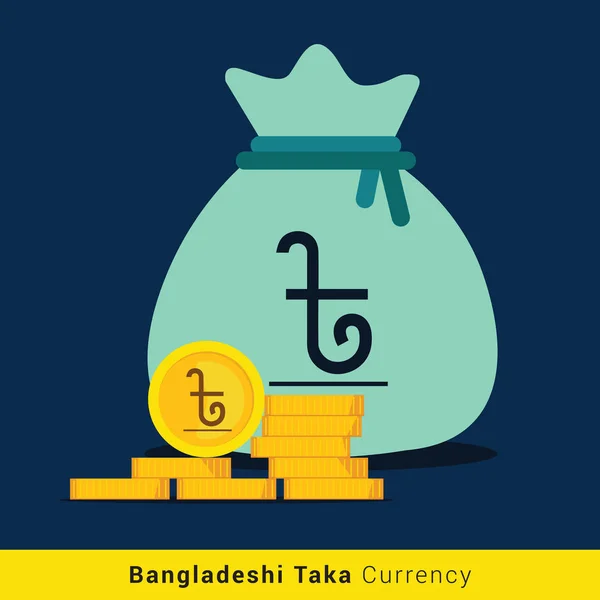 Bangladeshi Taka geld tas pictogram met teken — Stockvector