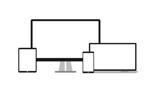 Düz duyarlı web tasarım kavramı Web sitesi geliştirme aygıtları