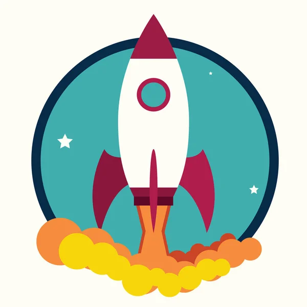 Start up İş kavramı. Roket