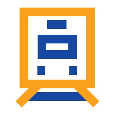 Tren hattı simgesi stok illüstrasyon