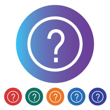 Soru işareti simgesini hisse senedi illüstrasyon