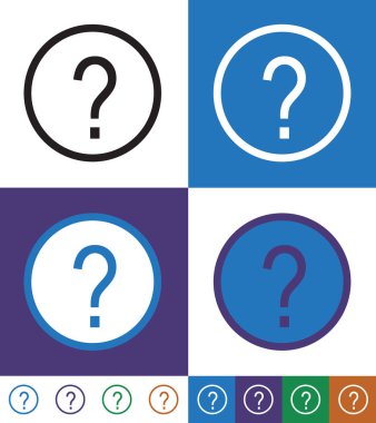 Soru işareti simgesini hisse senedi illüstrasyon