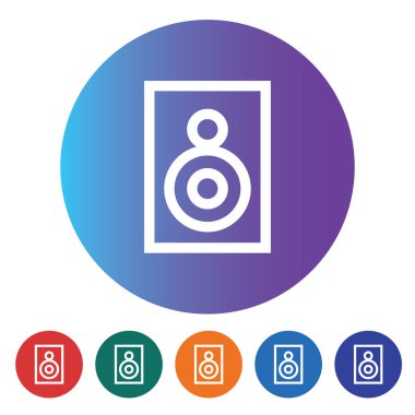 Woofer Sözcüsü Vektör Simgesi hisse çizimi