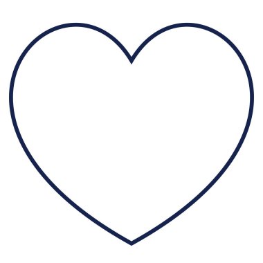 Kalp Vektör Simgesi stok illüstrasyon