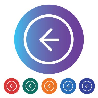 Sol Ok Vektör satırı Simgesi