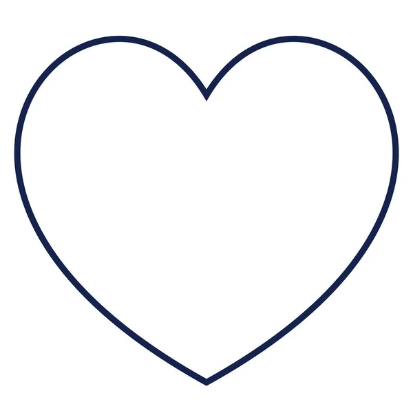 Kalp Vektör Simgesi stok illüstrasyon