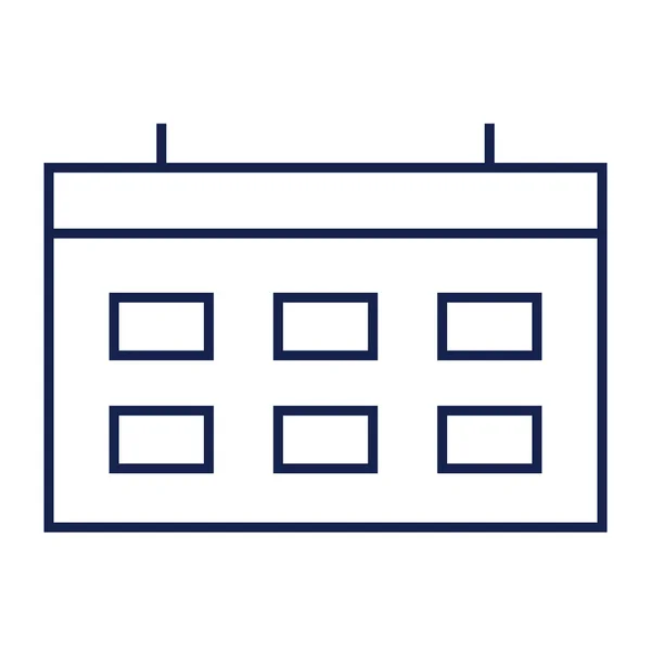 Calendario icona a linea piatta — Vettoriale Stock