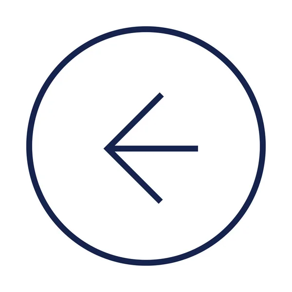 Flecha izquierda Vector línea icono — Vector de stock