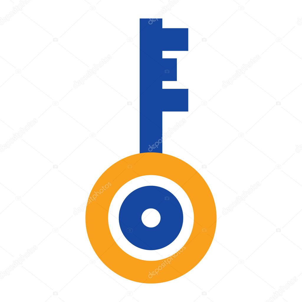 Key (lock) icon stock illustration