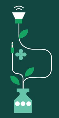 Yeşil bitki yetiştirme tasarımı