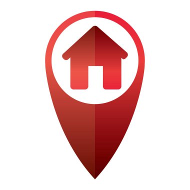 harita göstergesi ile ev simgesini