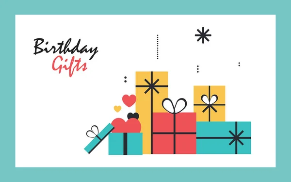 yay ile renkli hediye kutuları kümesi