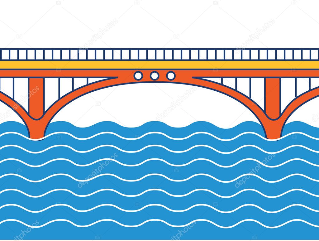 Adolphe Bridge - Luxembourg stock illustration