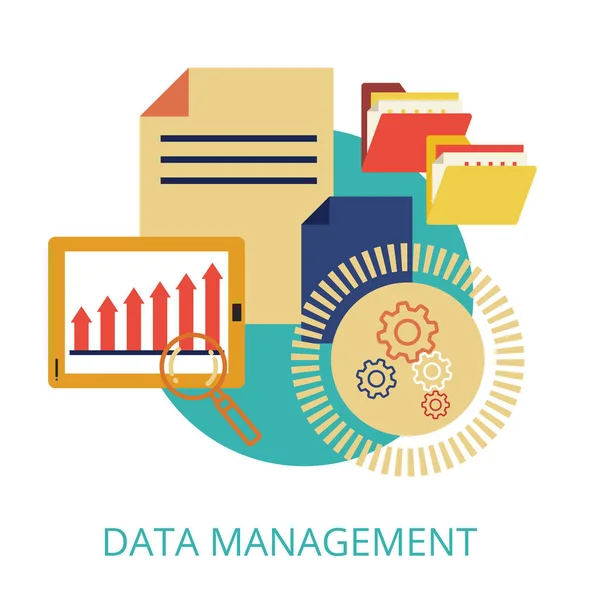 Symbole für Big Data Management — Stockvektor