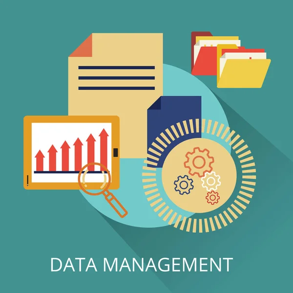 Symbole für Big Data Management — Stockvektor