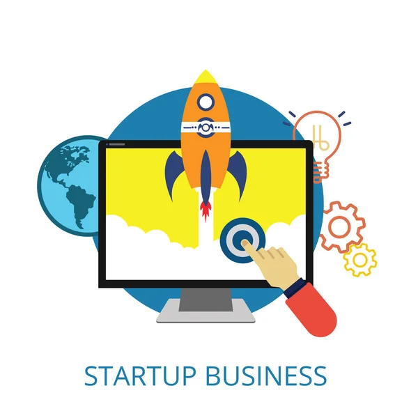 Yeni iş projesi başlangıç geliştirme kavramı ve bir pazarda yeni bir yenilik ürün başlatmak