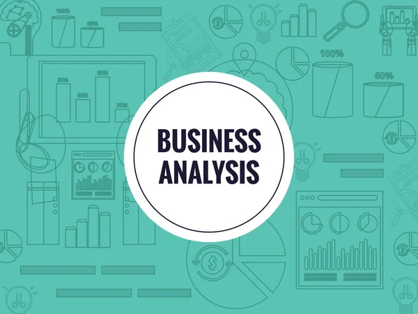 Business analysis, financial report — Wektor stockowy