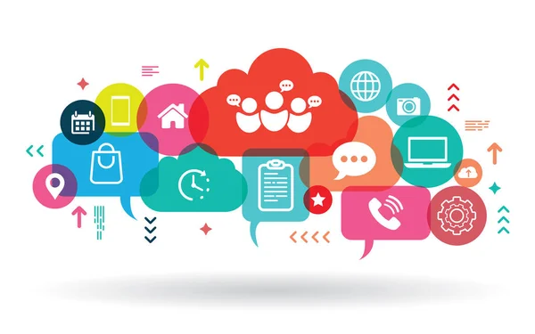 Akıllı telefon uygulamaları alışveriş infographics