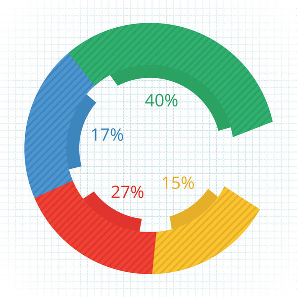 Pie chart design stock illustration