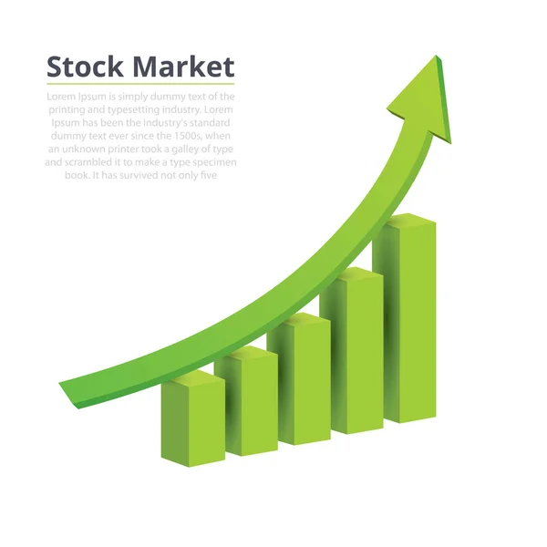 股票市场 商业图表 — 图库矢量图片