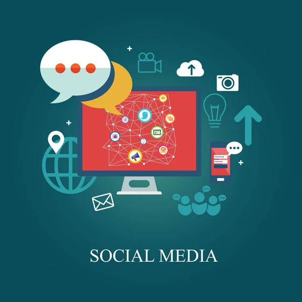 Sosyal medya stok illüstrasyon
