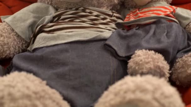 Noel Dekorasyon Olarak Teddy Bears — Stok video