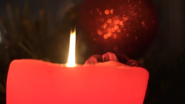 Árbol Navidad Velas — Vídeos de Stock