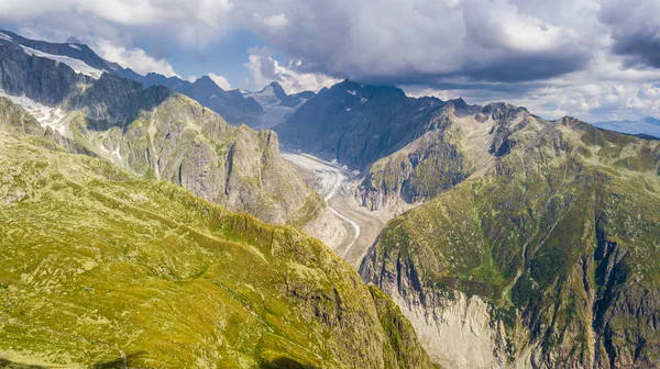 Fiescheralp Také Známý Jako Khboden Doslova Kravského Patra Lokalita Kantonu — Stock fotografie