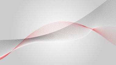 Sunum için beyaz ve gri eğri çizgi arkaplan duvar kağıdı vektör resmi