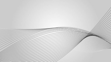 Sunum için beyaz ve gri eğri çizgi arkaplan duvar kağıdı vektör resmi